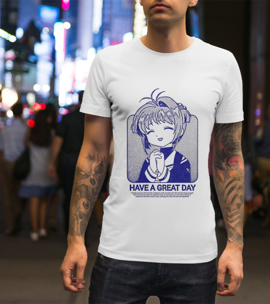 Have A Great Day Sakura Kinomoto Anime Cardcaptor Look T-Shirt