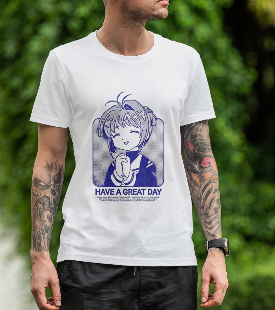 Have A Great Day Sakura Kinomoto Anime Cardcaptor Look T-Shirt