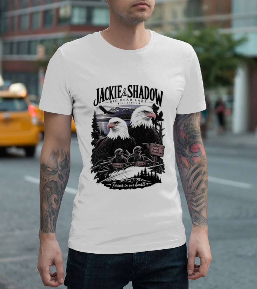 Jackie And Shadow Big Bear Lake California Nature Family Forever In Our Hearts T-Shirt