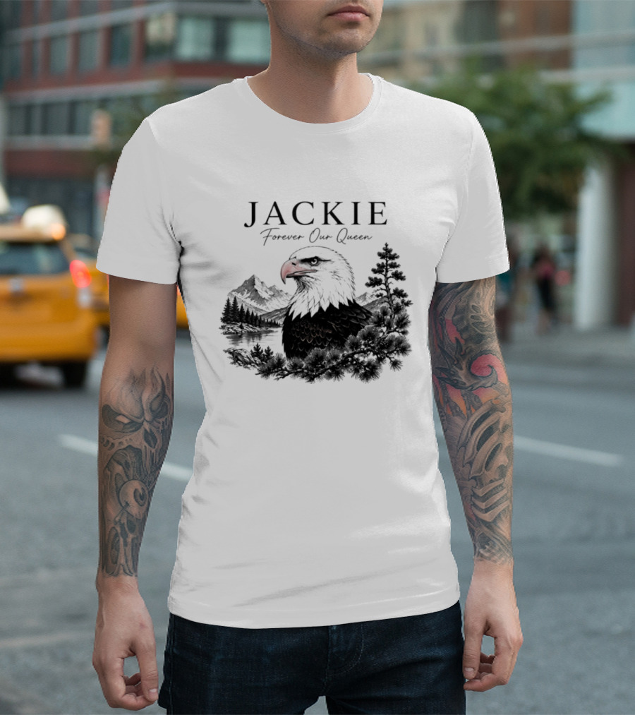Jackie Forever Our Queen Eagle Mountain Landscape T-Shirt