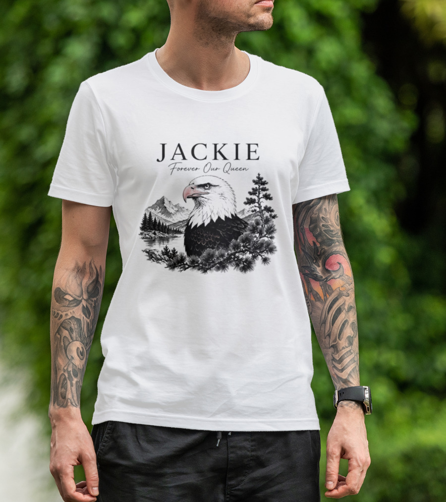 Jackie Forever Our Queen Eagle Mountain Landscape T-Shirt