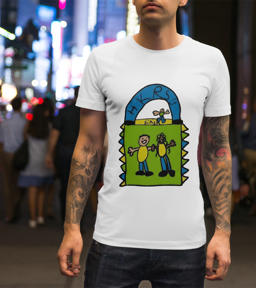 HKRS Kanick Healthy Running Series Fun Finish Line Kids Drawing T-Shirt
