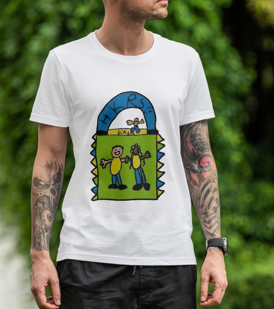 HKRS Kanick Healthy Running Series Fun Finish Line Kids Drawing T-Shirt