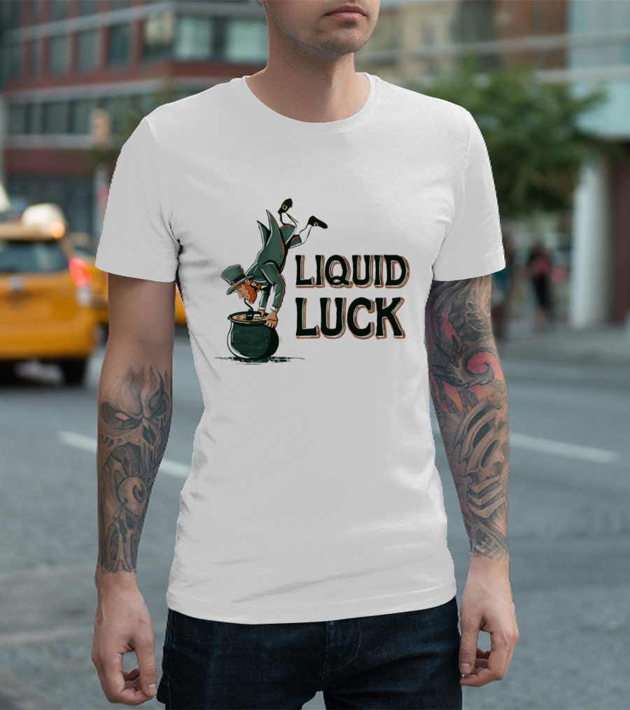 Liquid Luck Pot Of Gold St. Patrick's Day Leprechaun T-Shirt
