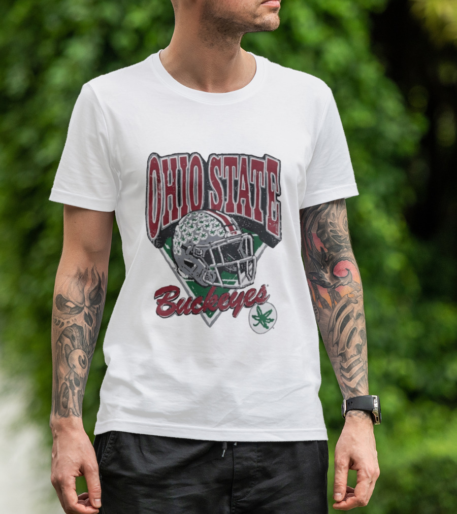 Ohio State Buckeyes Helmet Football Pride T-Shirt