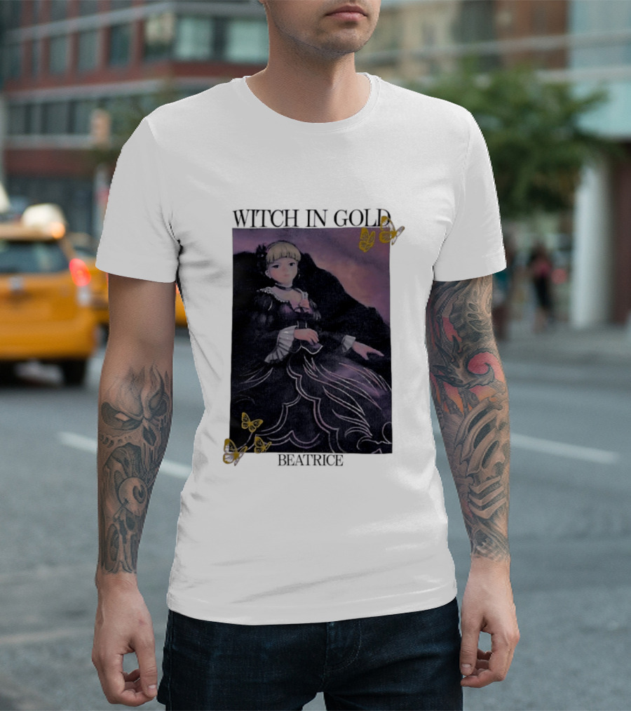 Witch In Gold Beatrice Butterflies Umineko When They Cry T-Shirt