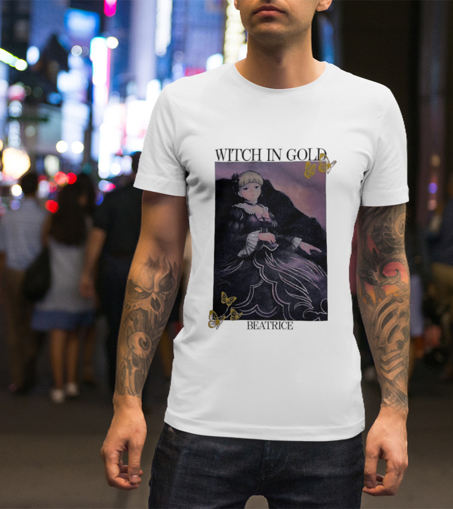 Witch In Gold Beatrice Butterflies Umineko When They Cry T-Shirt
