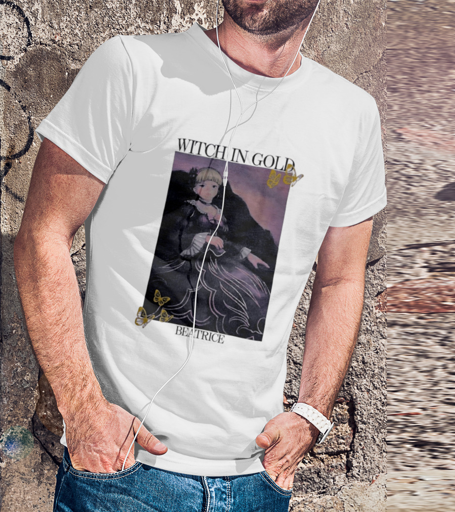 Witch In Gold Beatrice Butterflies Umineko When They Cry T-Shirt