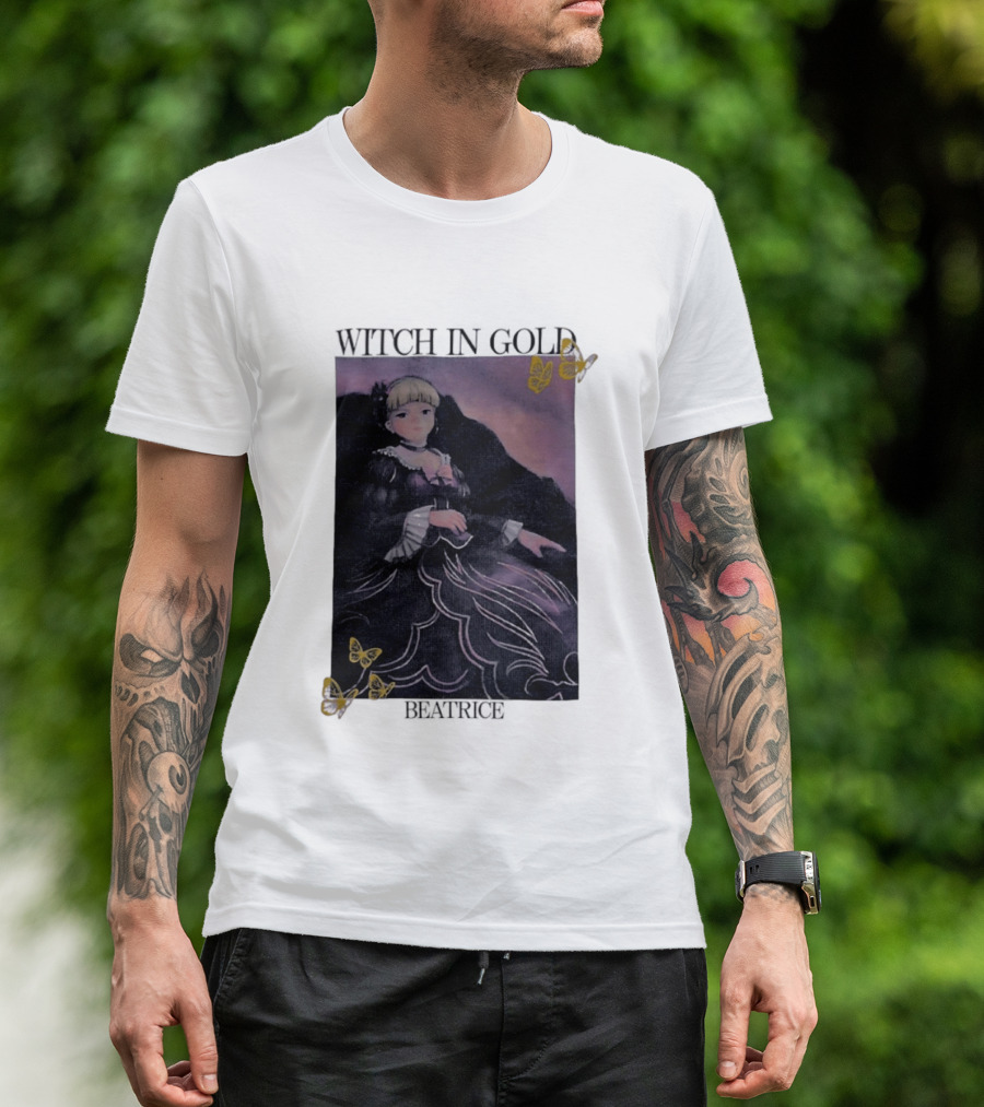 Witch In Gold Beatrice Butterflies Umineko When They Cry T-Shirt