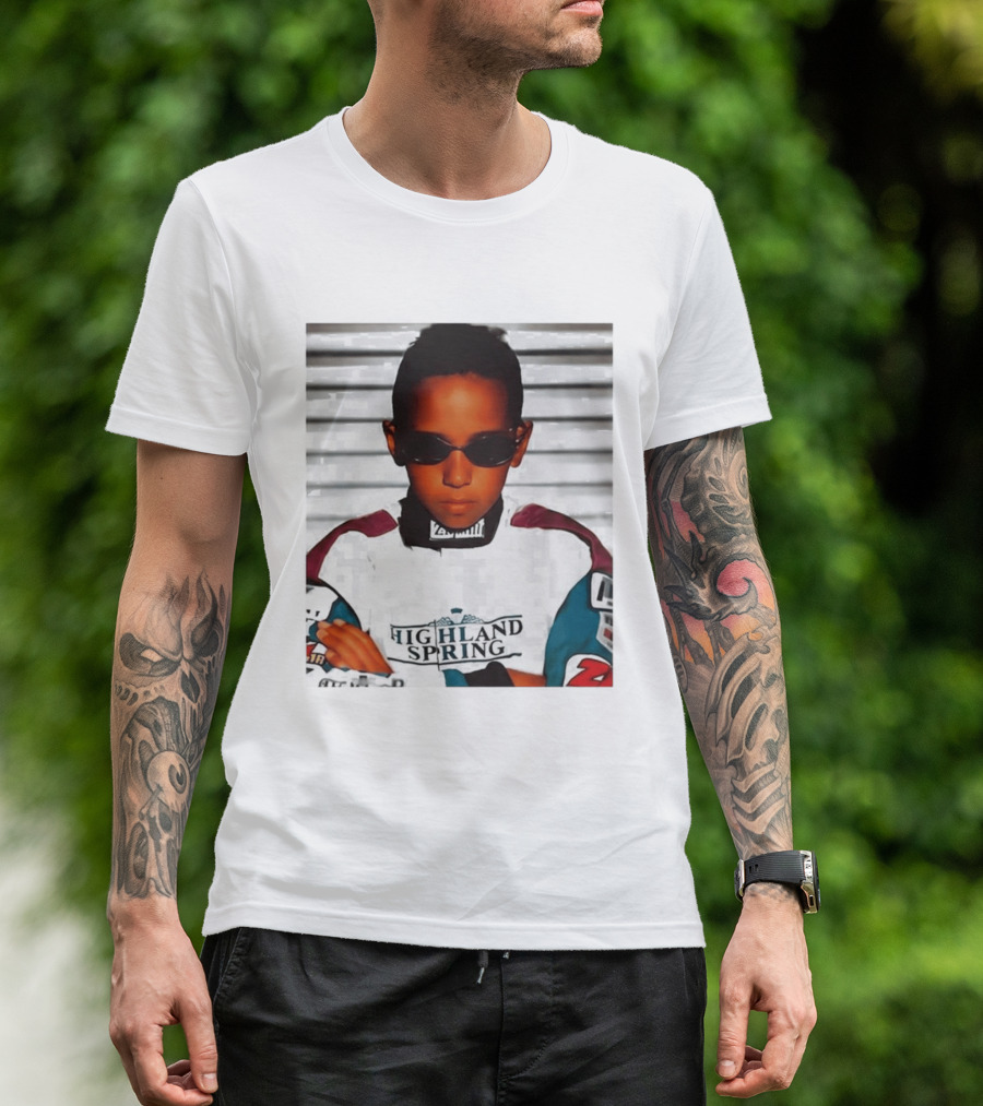 Lewis Hamilton Highland Spring Racing Attire Youthful Champion T-Shirt