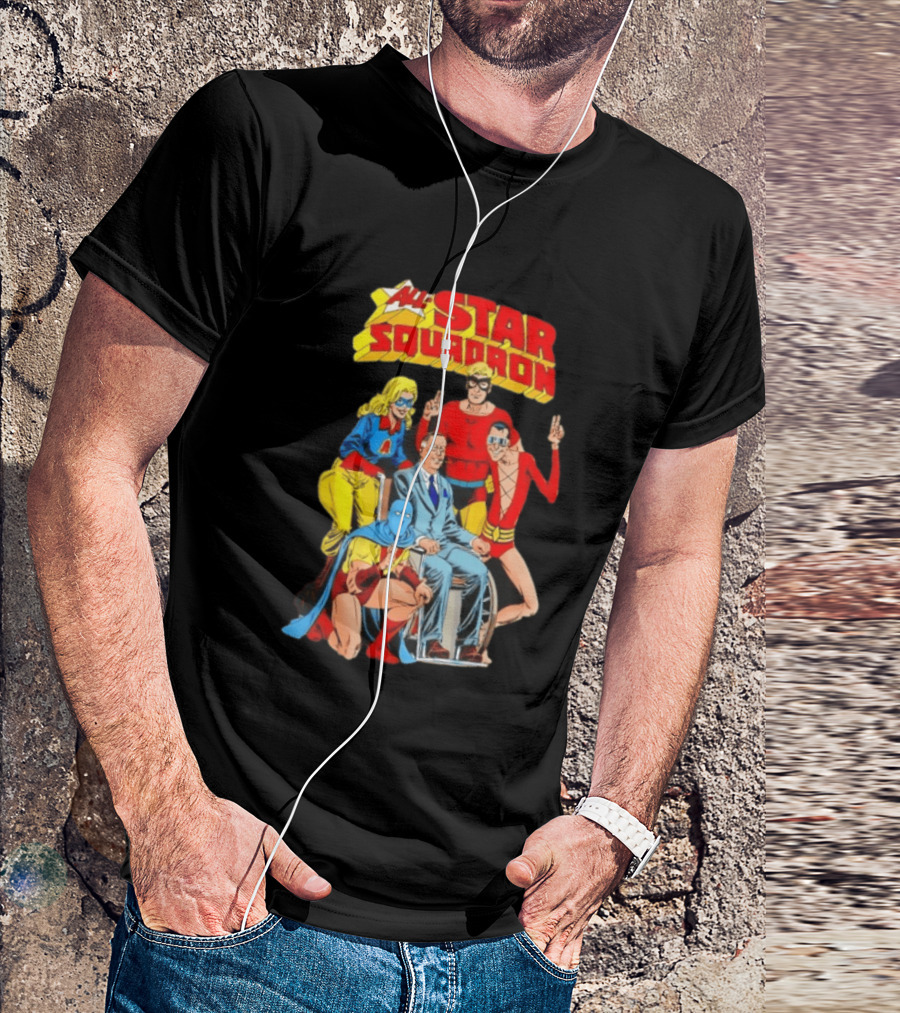 All Star Squadron DC Comics Superhero Team Cover T-Shirt