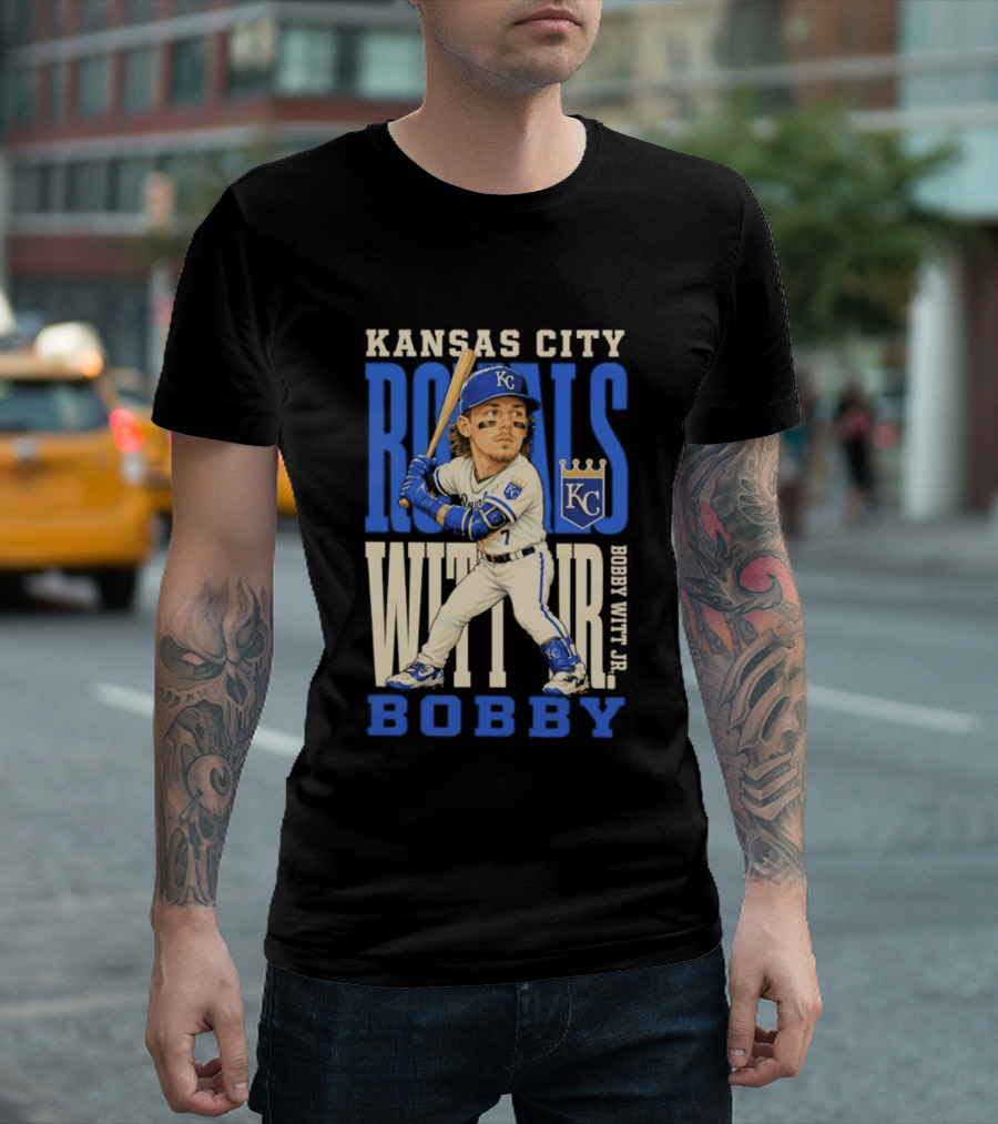 Kansas City Royals Bobby Witt Jr. MLB 2026 Caricature T-Shirt