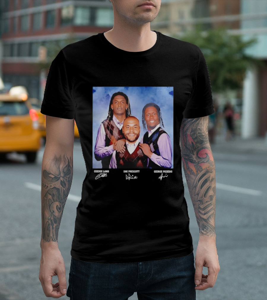 CeeDee Lamb Dak Prescott George Pickens Dallas Cowboys Pittsburgh Steelers Step Brothers T-Shirt