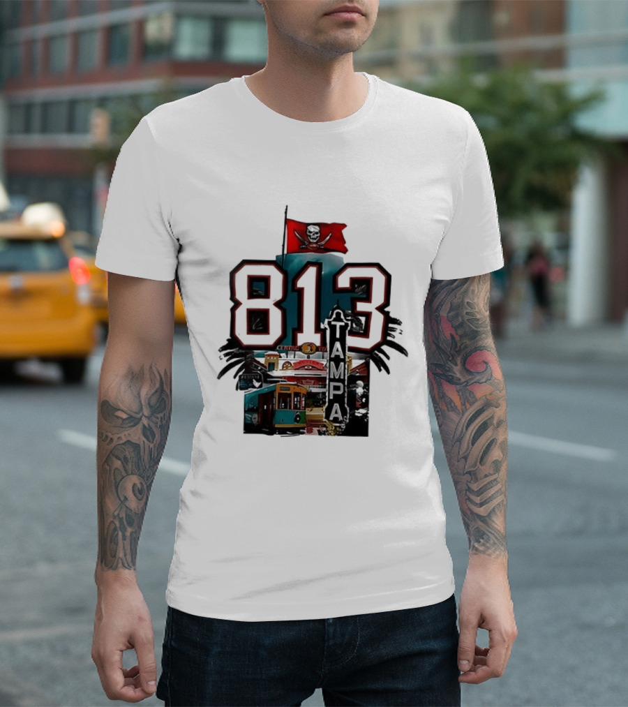 Tampa Bay Buccaneers 813 Day Raise The Flags Established 1976 Two Sided T-Shirt
