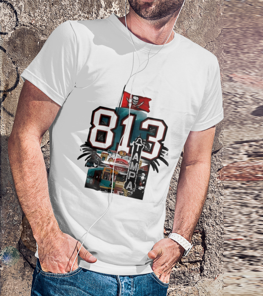 Tampa Bay Buccaneers 813 Day Raise The Flags Established 1976 Two Sided T-Shirt