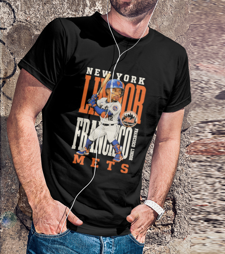 New York Lindor Francisco Mets 2026 Baseball Caricature T-Shirt