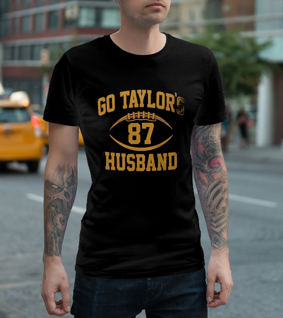 Go Taylor's 87 Husband Football Team Support T-Shirt