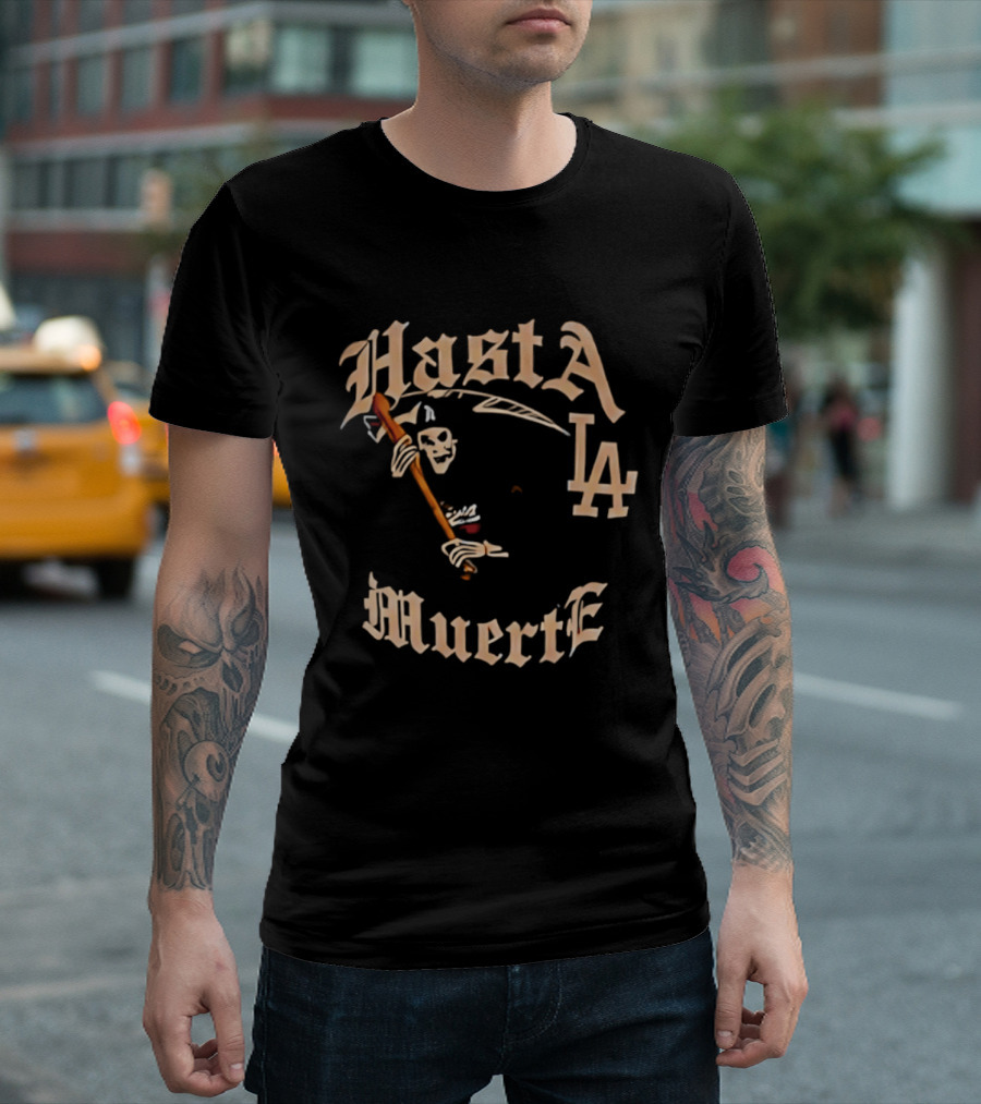 Hasta La Muerte Grim Reaper LA Dodgers T-Shirt