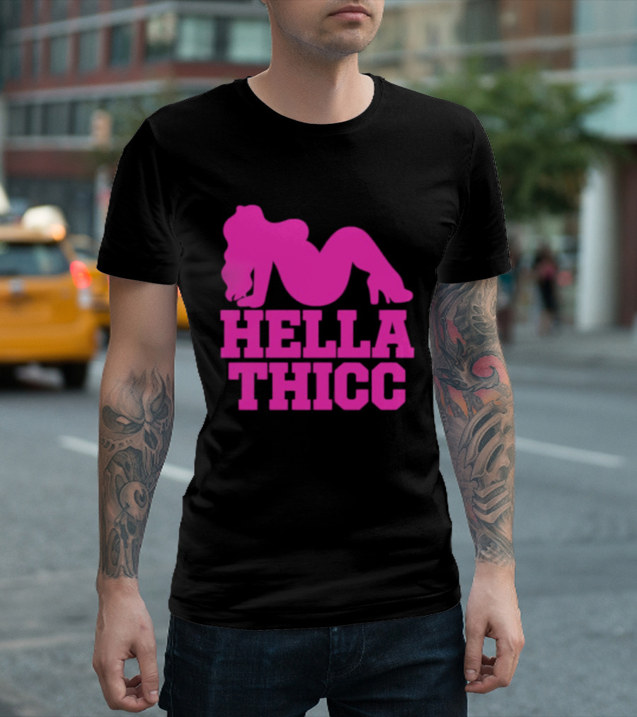Hella Thicc Curvy Body Positive Pink T-Shirt