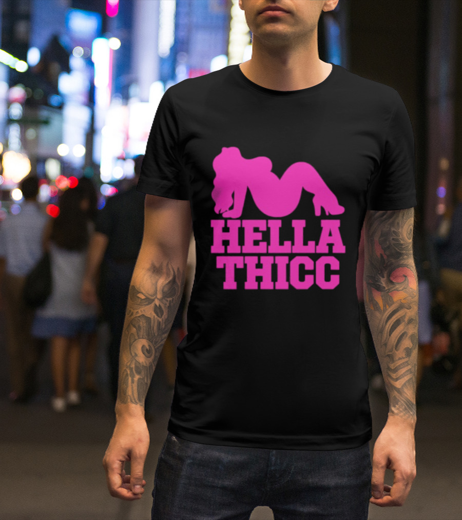 Hella Thicc Curvy Body Positive Pink T-Shirt