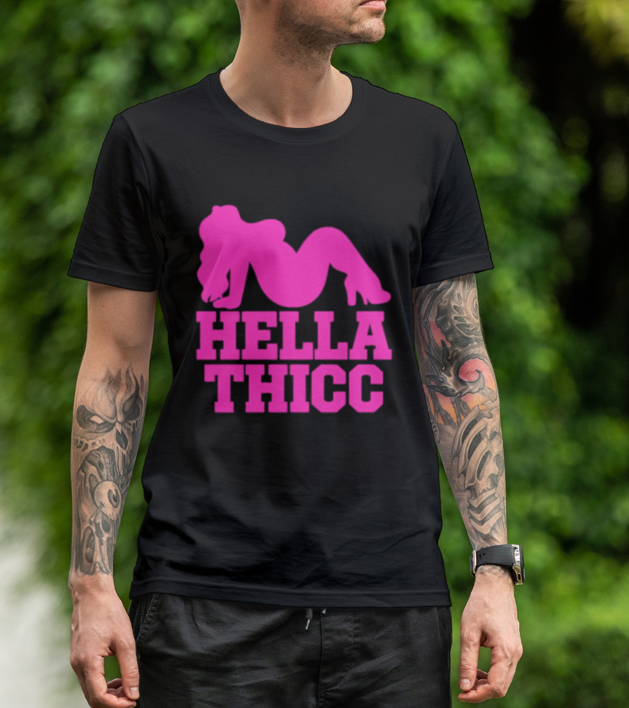 Hella Thicc Curvy Body Positive Pink T-Shirt