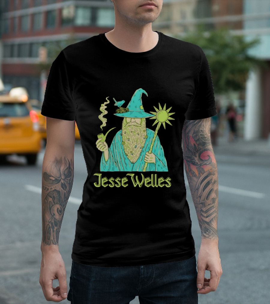 Jesse Welles Wizard Pipe Staff Bird Wizardry Magic T-Shirt