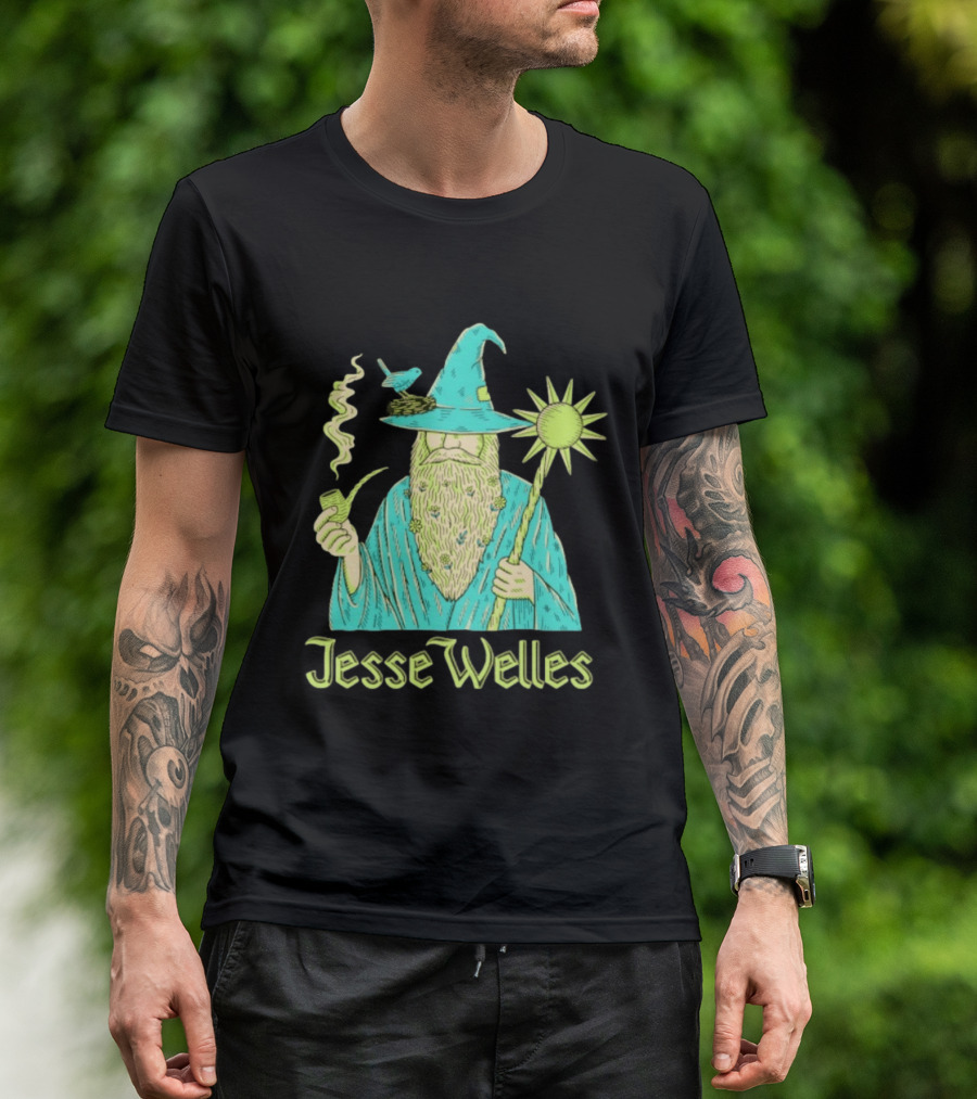 Jesse Welles Wizard Pipe Staff Bird Wizardry Magic T-Shirt
