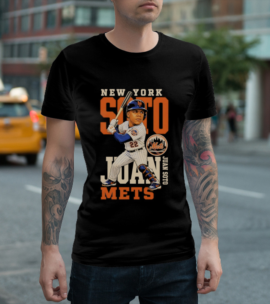 New York Mets Juan Soto 2026 MLB Season Caricature Mets T-Shirt
