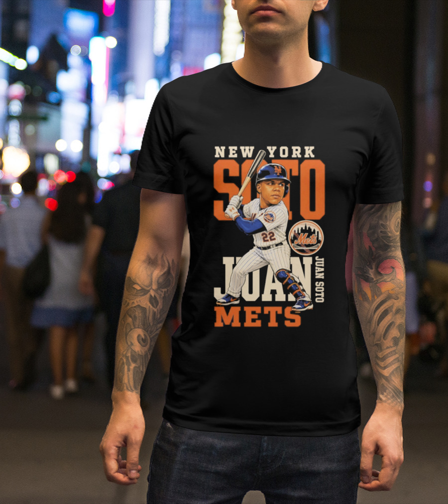New York Mets Juan Soto 2026 MLB Season Caricature Mets T-Shirt