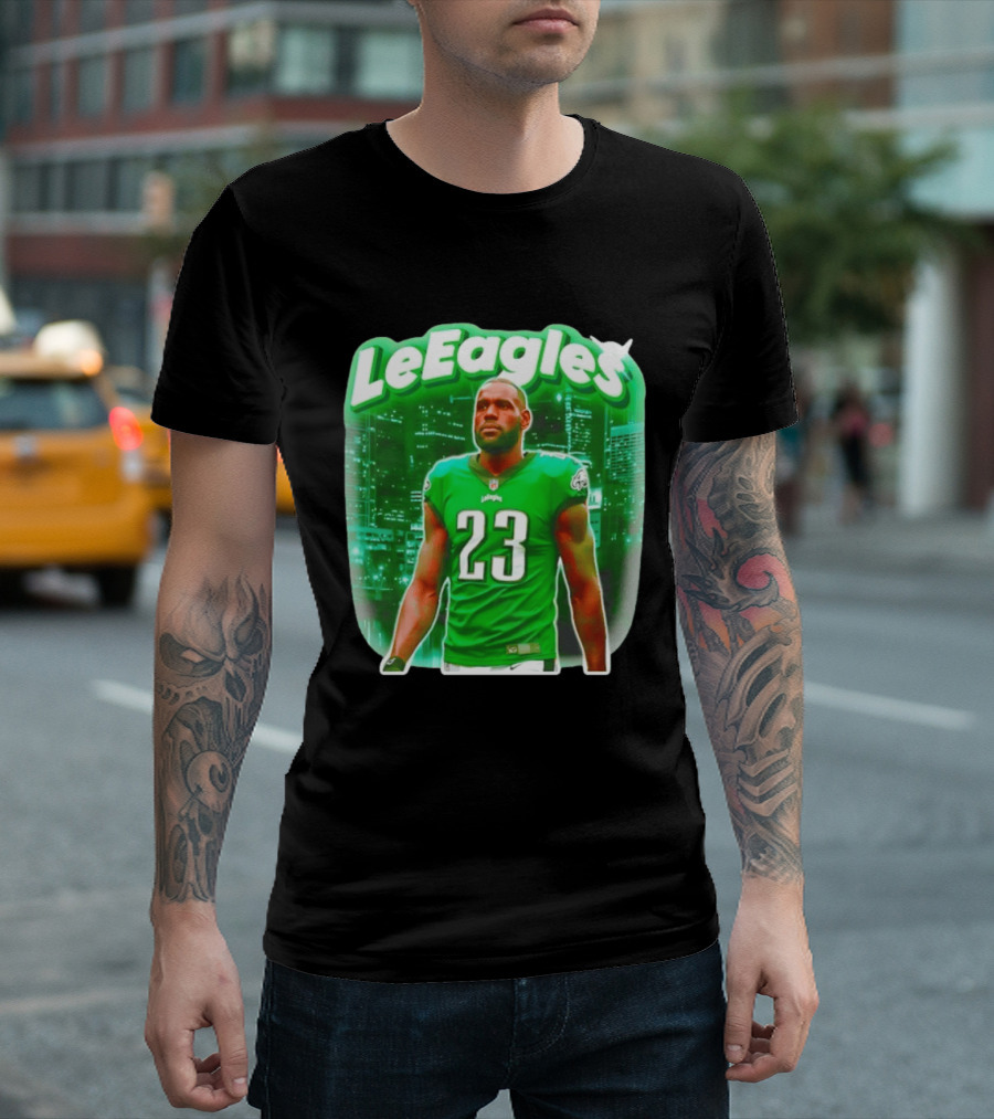 LeBron James LeEagles Philadelphia Eagles 23 Jersey T-Shirt