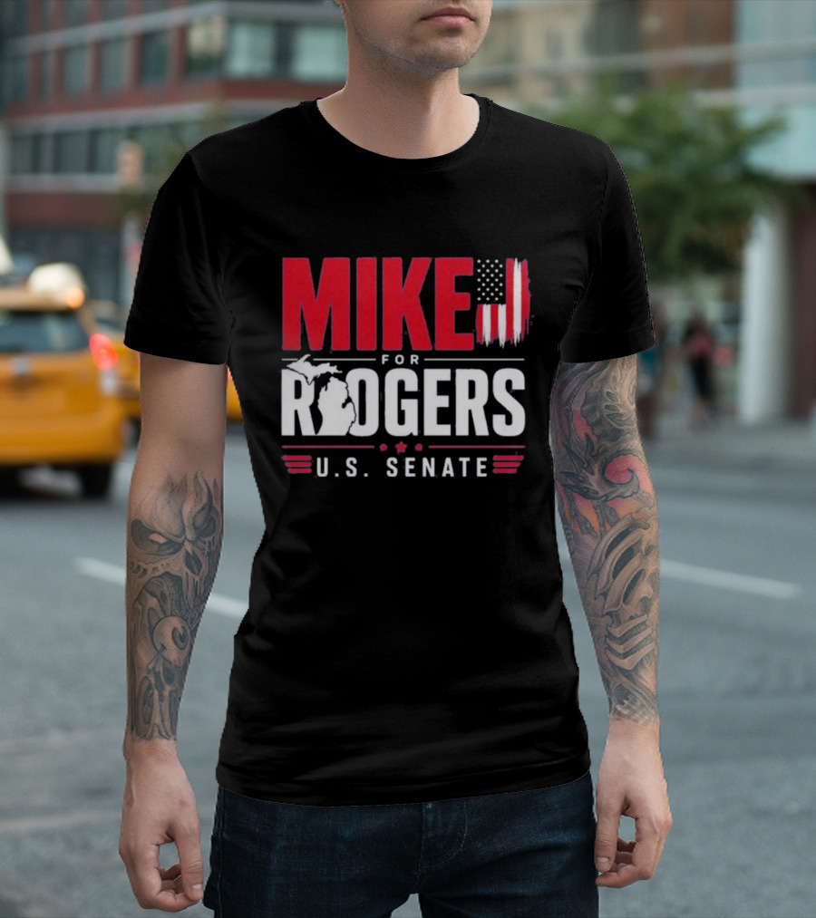 Mike Rogers U.S. Senate Campaign American Flag T-Shirt