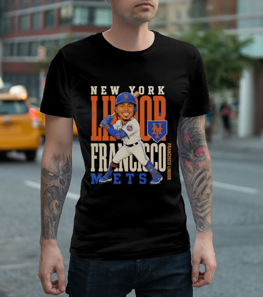 New York Mets Francisco Lindor Character 2026 MLB Season T-Shirt