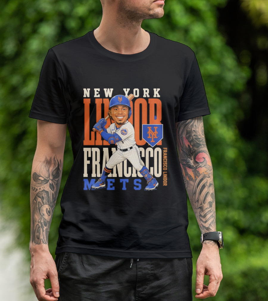 New York Mets Francisco Lindor Character 2026 MLB Season T-Shirt