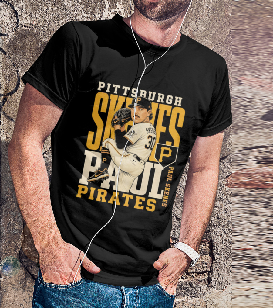Pittsburgh Pirates Paul Skenes 34 Baseball Player Caricature 2026 Season T-Shirt