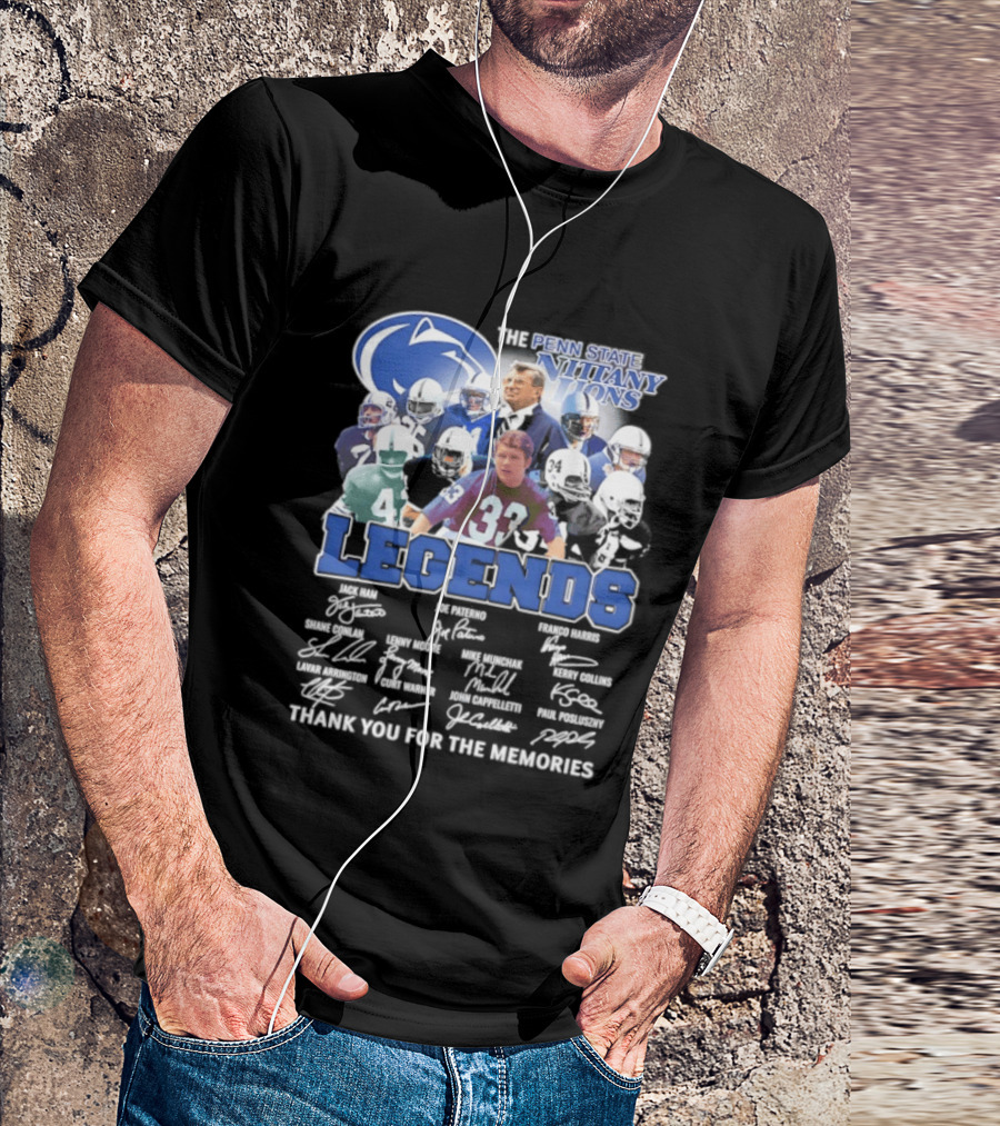 Penn State Nittany Lions Legends Thank You For The Memories Signatures T-Shirt