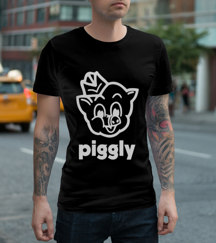 Piggly Wiggly Vintage Cartoon Mascot Retro Grocery T-Shirt