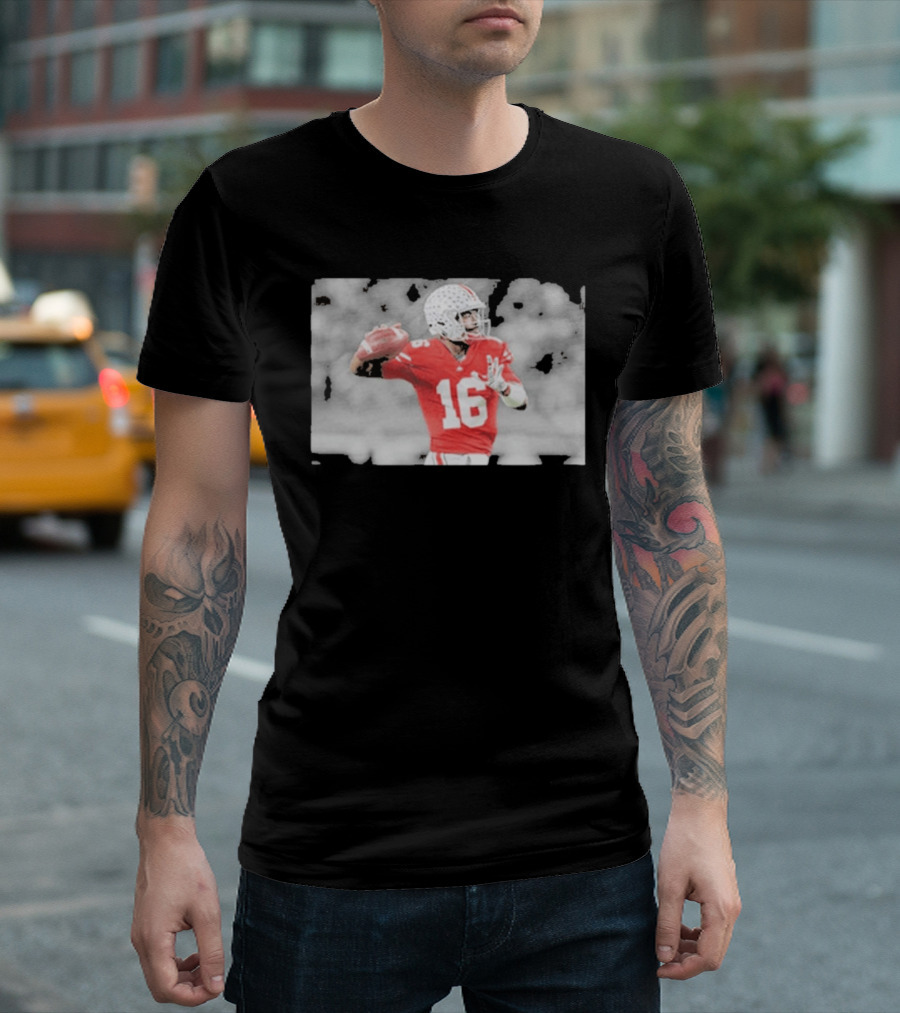 J.T. Barrett Ohio State Buckeyes #16 Football Quarterback Legend T-Shirt