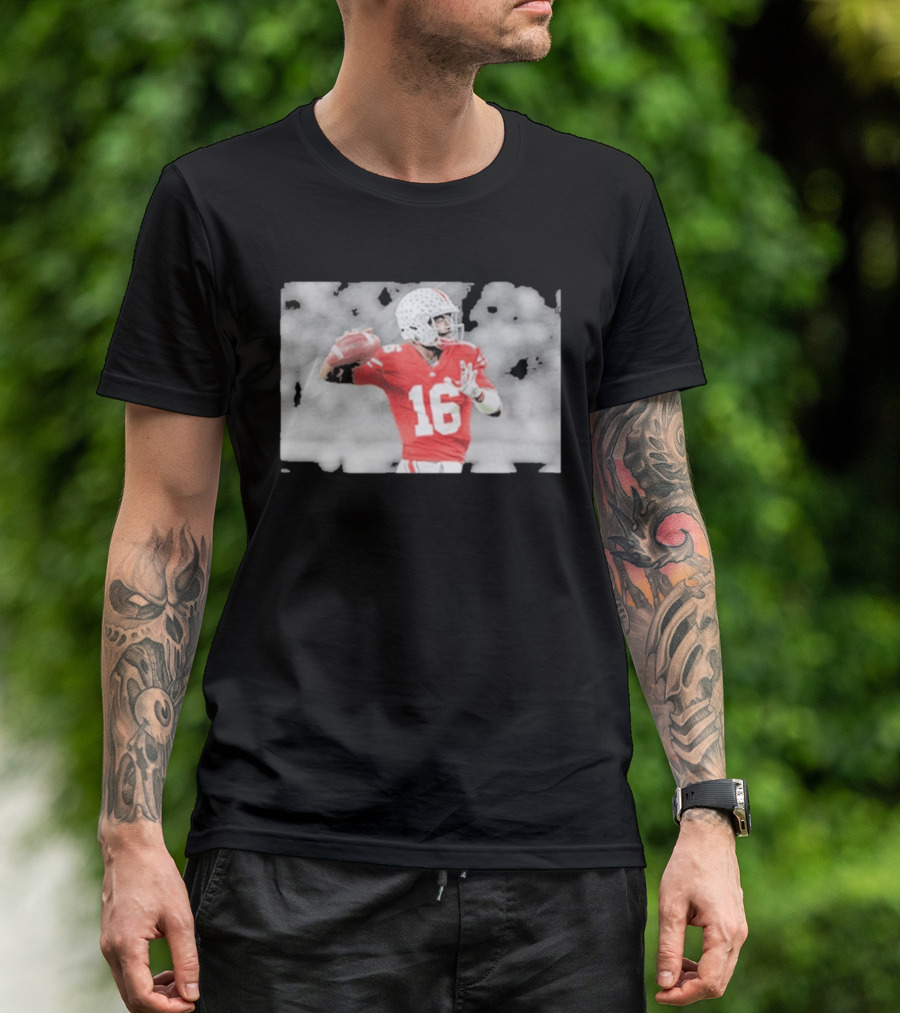 J.T. Barrett Ohio State Buckeyes #16 Football Quarterback Legend T-Shirt
