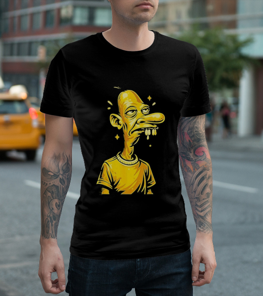 Neegy Manny Gold Statue Cartoon Character Original T-Shirt