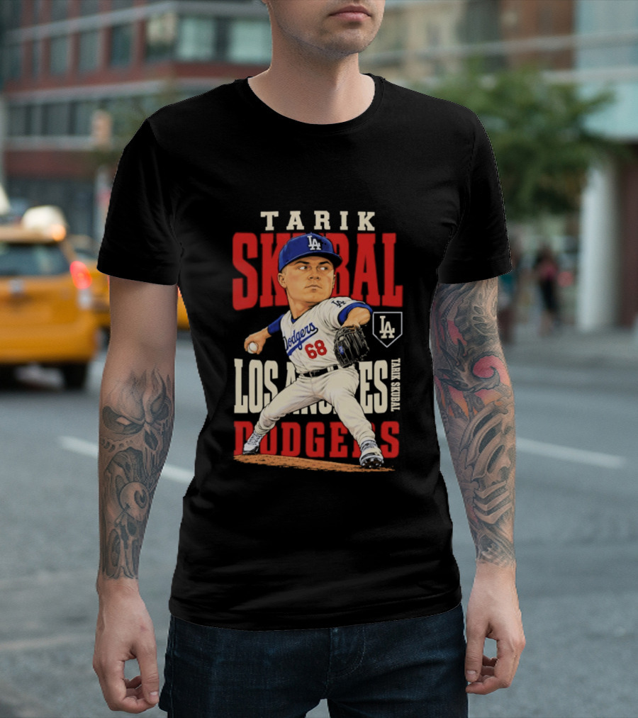 Tarik Skubal Los Angeles Dodgers 2026 MLB Season Dodgers 68 Caricature T-Shirt