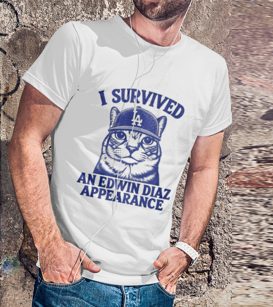 I Survived An Edwin Diaz Appearance LA Cat T-Shirt