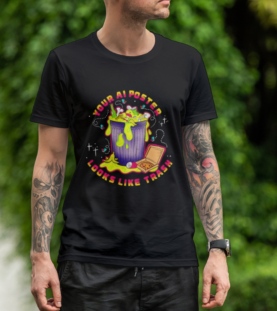 Your AI Looks Like Trash Pizza Trash Can Goo T-Shirt