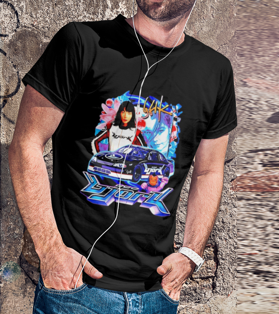Vintage Bjork Racing Car Graphic Icelandic Music T-Shirt