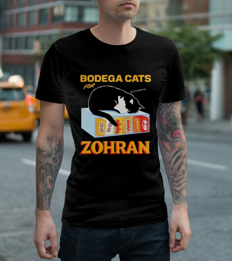 Bodega Cats For Zohran Cat Snack Kitty ZZZohran T-Shirt