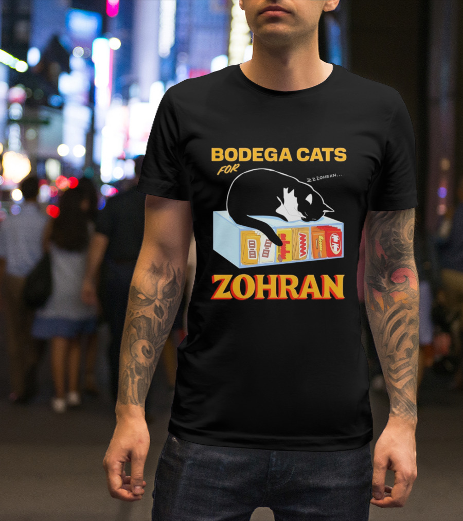 Bodega Cats For Zohran Cat Snack Kitty ZZZohran T-Shirt