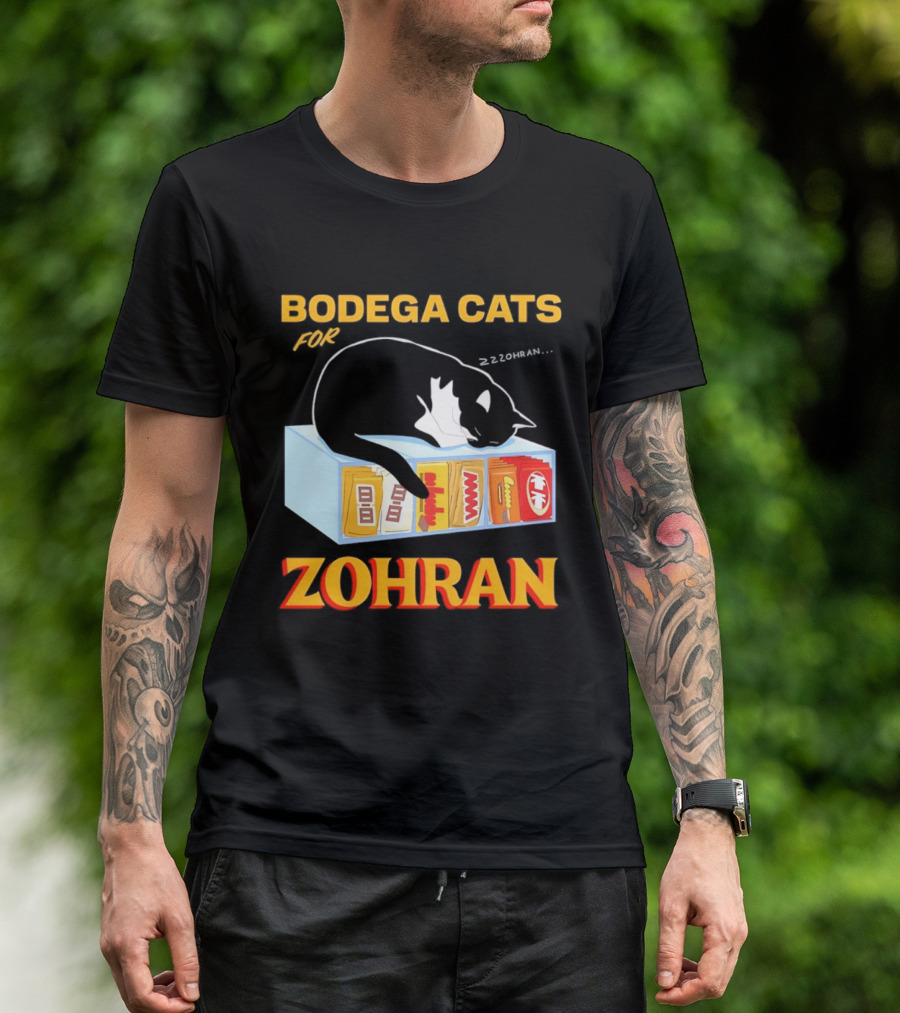 Bodega Cats For Zohran Cat Snack Kitty ZZZohran T-Shirt