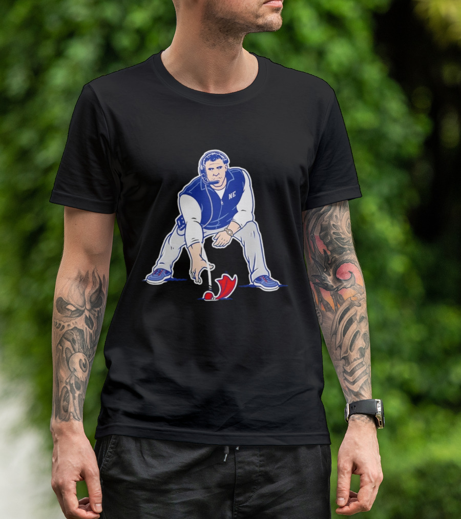 New England Patriots NE Coach Three Point Stance T-Shirt
