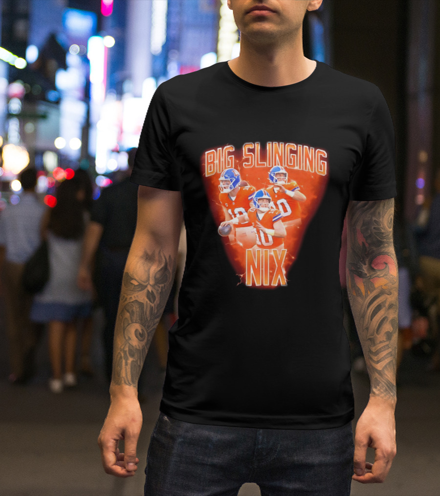 Denver Broncos Big Slinging Bo Nix Collage T-Shirt