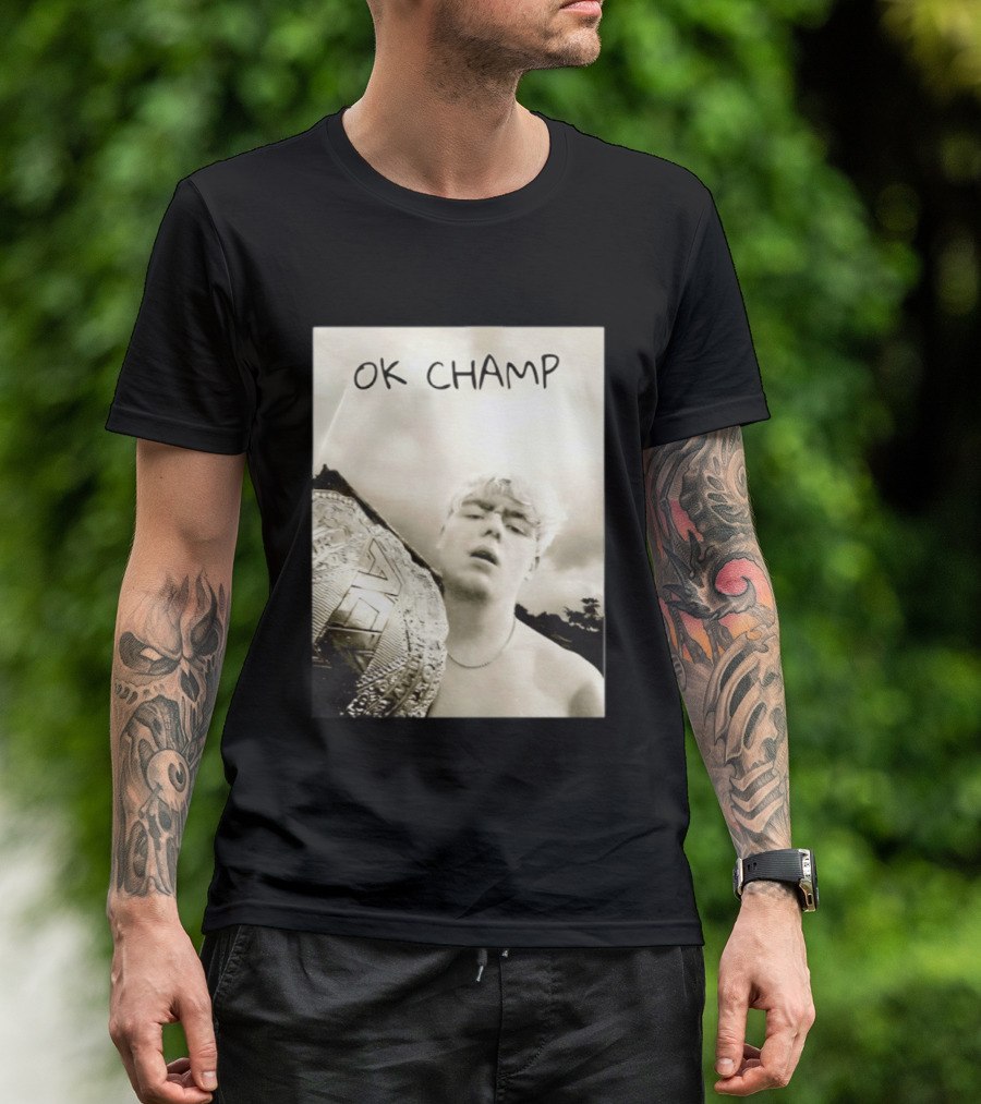 OK Champ Kyle Fletcher Holding Championship Belt T-Shirt