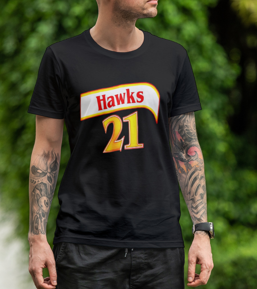 Hawks 21 Basketball Jersey NBA Team Edition T-Shirt
